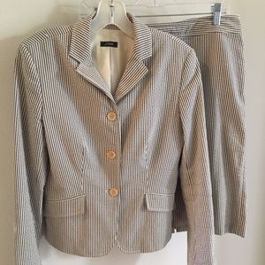 J Crew Pinstripe Seersucker 2-piece Suit
